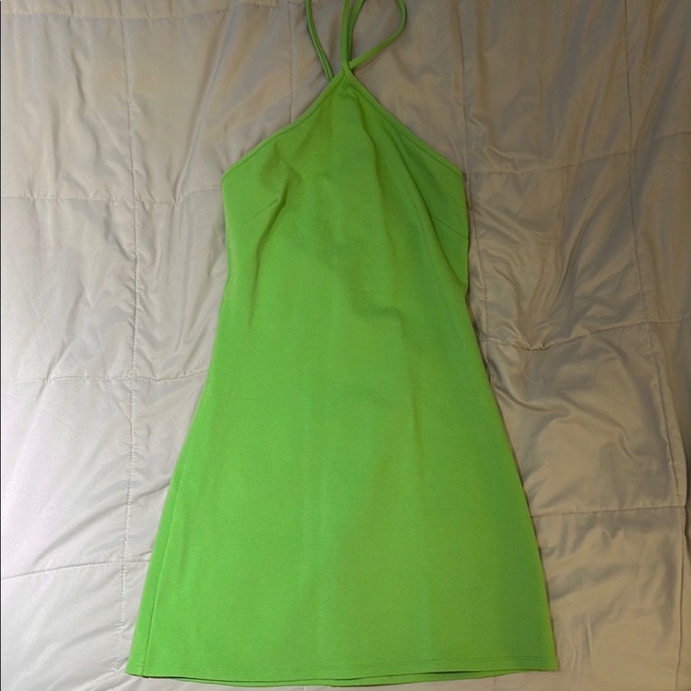 H&M Green Backless Halter Sundress